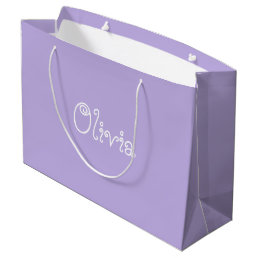 Modern Lavender Color Baby Shower Gift Bag