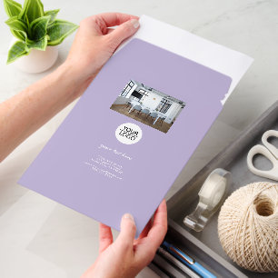 Modern Lavender Custom Logo Envelope Mailers