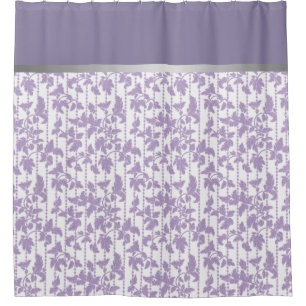 Modern Lavender Floral Abstract  Shower Curtain
