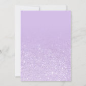 Modern lavender glitter ombre purple Sweet 16 Invitation (Back)