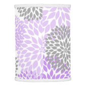 Modern Lavender Gray Dahlia Floral decor purple Lamp Shade (Back)
