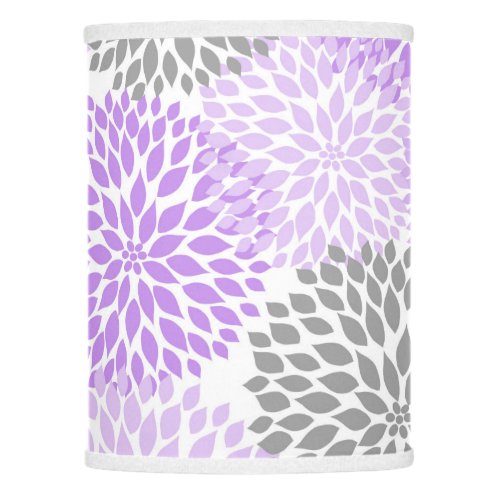 Modern Lavender Gray Dahlia Floral decor purple Lamp Shade