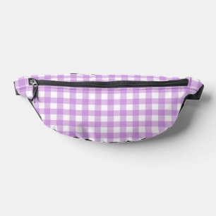 Modern Lavender Lilac Gingham Fanny Pack