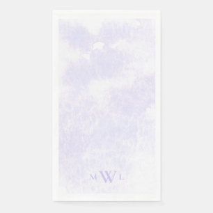 Modern Lavender Monogram Splash Wedding Paper Guest Towels