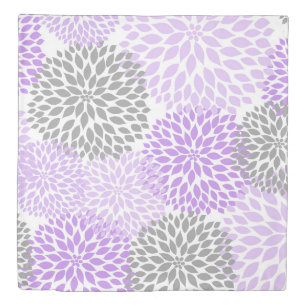 Modern Lavender Purple Floral bedroom decor Duvet Cover