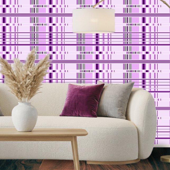 Modern Lavender Purple Geometric Pattern Wallpaper (Creator Uploaded)