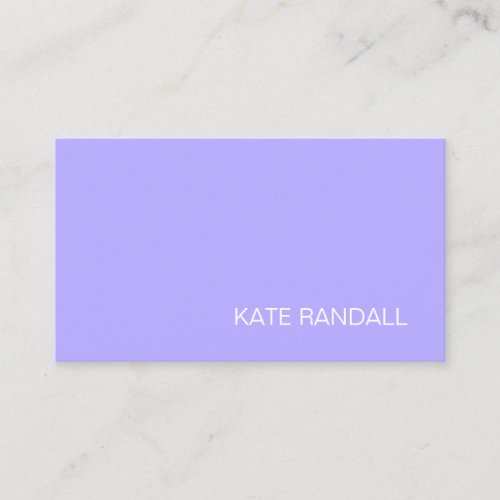 Modern Lavender Purple Professional Business Card