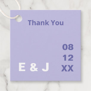 Modern Lavender Purple Wedding Favor Tags