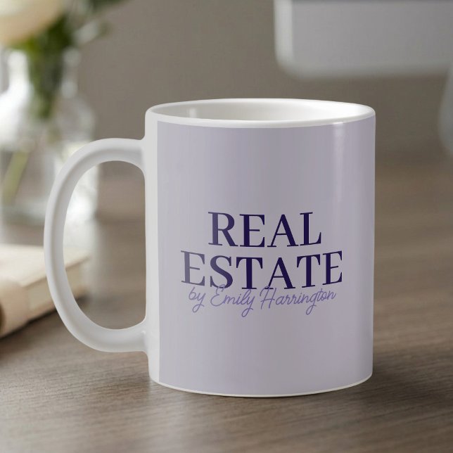 Modern Lavender Real Estate Agent Coffee Mug (Creator Uploaded)
