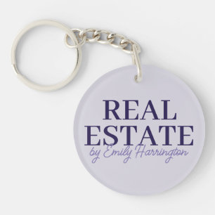 Modern Lavender Real Estate Agent Keychain