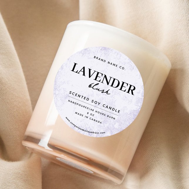 Modern Lavender Rustic Classic Round Sticker (Creator Uploaded)