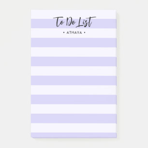 Modern Lavender Striped, To Do List Post-It Notes