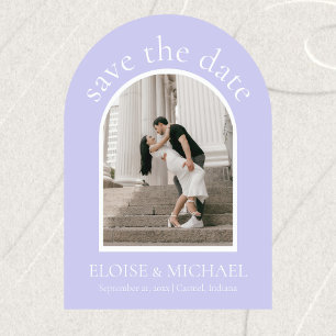 Modern Lavender Wedding Arch Photo Save The Date