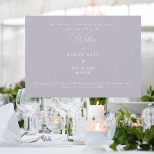 Modern Lavender Wedding Bride Parents Invitation