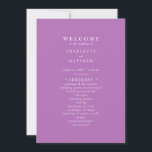 Modern Lavender Wedding Program<br><div class="desc">Lavender Modern Wedding program.  Simple.</div>