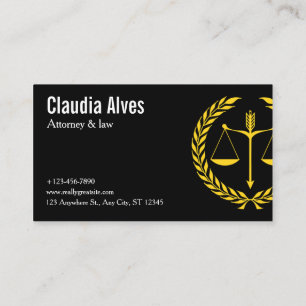 Modern Law & Justice Business Card   Attorney