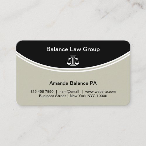 Modern Law Office Attorney Business Cards