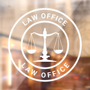 Modern Law Office Welcome Window Cling