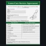 Modern Lawn Care Agreement Form Template Flyer<br><div class="desc">The Modern Lawn Care Agreement Form Template is a sleek and professional solution for lawn care businesses seeking a functional and visually appealing way to formalize their services. Designed in a sophisticated forest green and white color scheme, this template exudes professionalism and reliability while remaining easy to read. A subtle...</div>