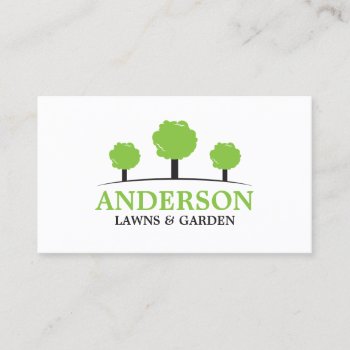 Modern Lawn Care Landscaping Business Card by J32Design at Zazzle