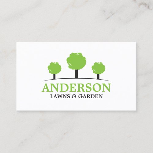 Modern Lawn Care Landscaping Business Card