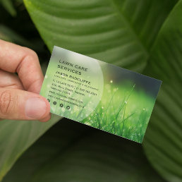 Modern Lawn Care &amp; Landscaping Business Card