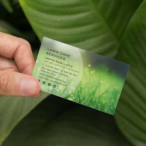 Modern Lawn Care  Landscaping Business Card