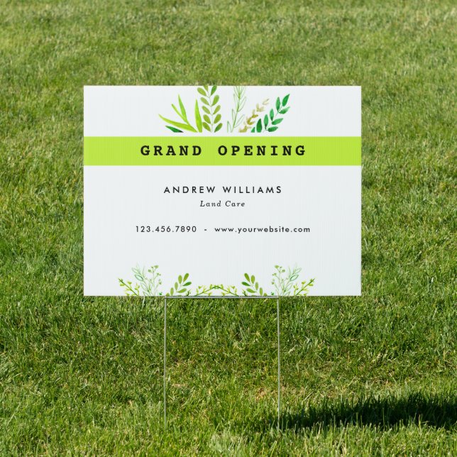 Modern Lawn Care Landscaping Business Sign (Insitu)