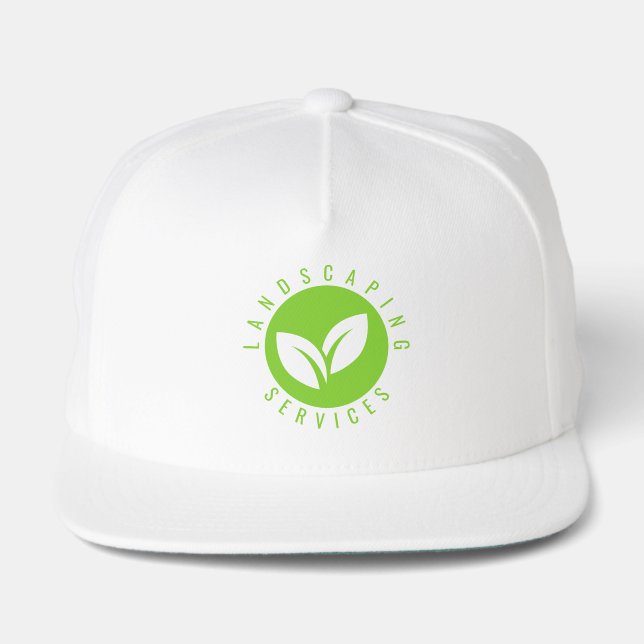 Modern Lawn Care Landscaping Business Snap Back Hat (Front)