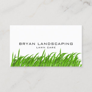 Modern Lawn Care - Landscaping Grass Business Card