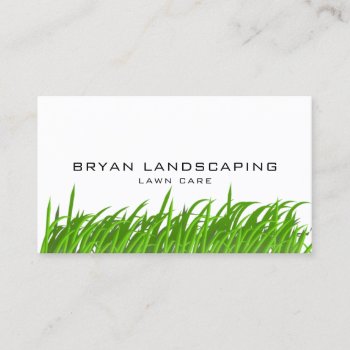 Modern Lawn Care - Landscaping Grass Business Card by istanbuldesign at Zazzle