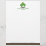 Modern Lawn Care/Landscaping Grass Logo Letterhead<br><div class="desc">A clean and modern logo design of silhouetted blades of grass rest above your name or business name on this personalized letterhead. Designed for lawn care businesses,  landscaping companies,  garden designers and more. Artwork and design © 1201AM Design Studio</div>