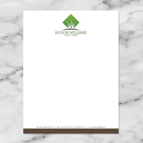 Modern Lawn CareLandscaping Grass Logo Letterhead