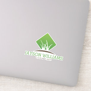 Modern Lawn Care/Landscaping Grass Logo Sticker