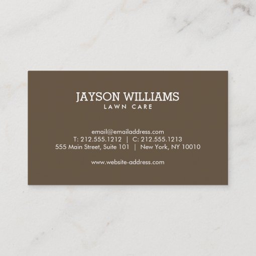 Modern Lawn Care/Landscaping Grass Logo White Business Card | Zazzle