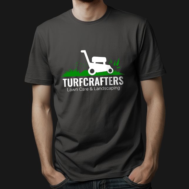 Modern Lawn Care Landscaping Mowing Service T-Shirt (Creator Uploaded)