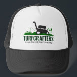 Modern Lawn Care Landscaping Mowing Service Trucker Hat<br><div class="desc">Presenting our Modern Lawn Care Landscaping Mowing Service Hat – a sleek and sophisticated representation of your commitment to excellence in the field of landscaping. This carefully crafted Hat is designed for professionals who take pride in delivering top-tier lawn care and landscaping services.</div>