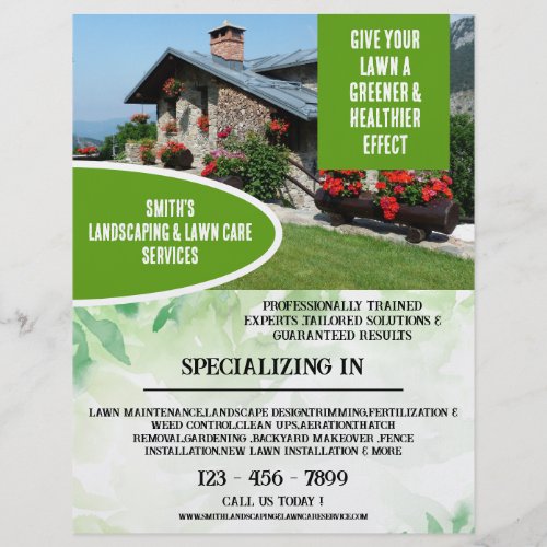 Modern Lawn Care lawn mowing landscaping  Flyer
