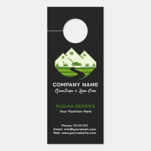 Modern Lawn Care Logo Biz door sign