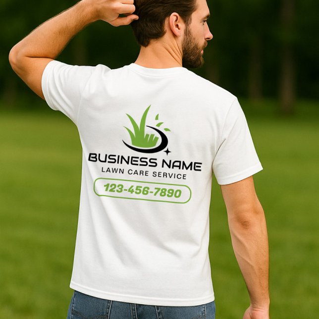 Modern Lawn Care Logo Landscaping Service T-Shirt (Creator Uploaded)