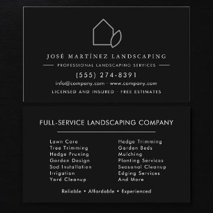 Modern Lawn Care Services Business Card