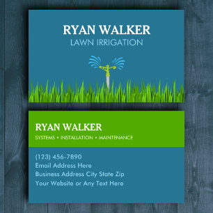 Modern Lawn Irrigation Business Card