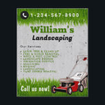 Modern Lawn Mowing Cutting Services, Lawn Care Flyer<br><div class="desc">A modern flyer design for lawn care specialists. A minimalist concrete themed personalized business flyer for lawn care, gardening and landscaping businesses. A simple and professional way to introduce your business and to inform potential customers of your services. Personalize your details to create your own unique lawn care business flyer....</div>