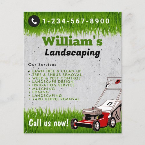 Modern Lawn Mowing Cutting Services Lawn Care Flyer