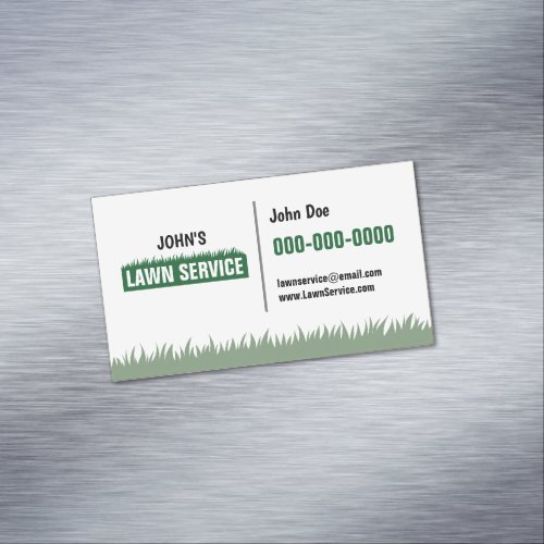 Modern Lawn Service Magnetic Profile Card