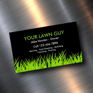 Modern Lawn Service Simple Business Card Magnet