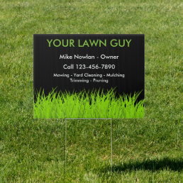 Modern Lawn Service Simple Yard Signs