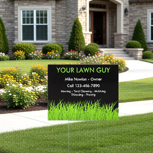 Modern Lawn Service Simple Yard Signs