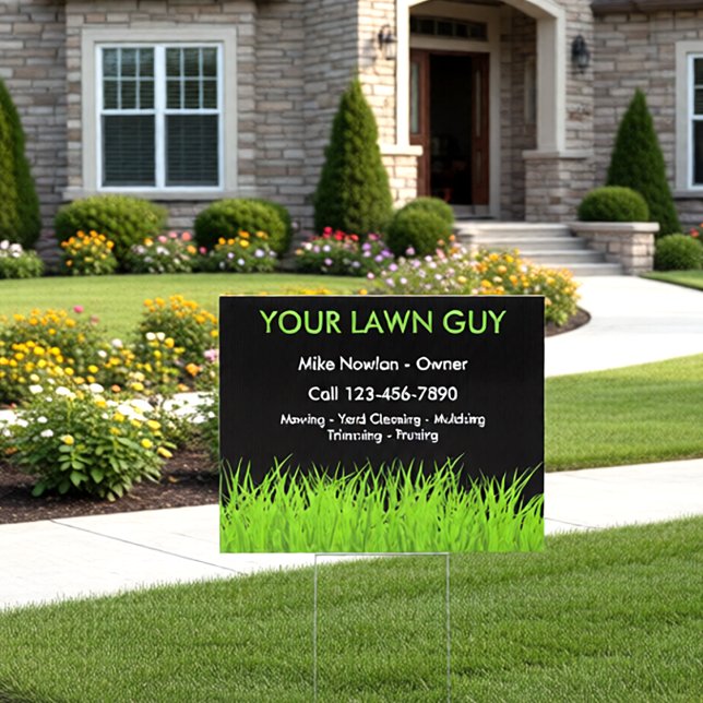 Modern Lawn Service Simple Yard Signs (Creator Uploaded)