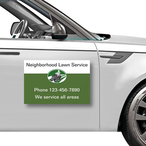 Modern Lawn Service Template Car Magnet